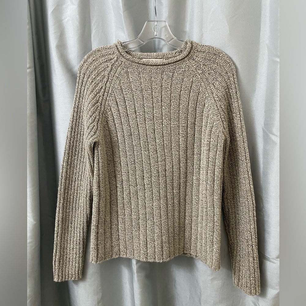 Carolyn Taylor Women’s Ribbed Knit Sweater size small - Tan/Black